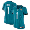 Zennovawear Number 1 Bride Jacksonville Jaguars Women's Game Jersey - Teal