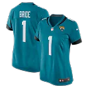 Zennovawear Number 1 Bride Jacksonville Jaguars Women's Game Jersey - Teal