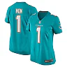 Zennovawear Number 1 Mom Miami Dolphins Women's Game Jersey - Aqua