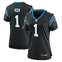 Zennovawear Number 1 Mom Carolina Panthers Women's Game Jersey - Black