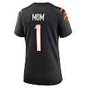 Zennovawear Number 1 Mom Cincinnati Bengals Women's Game Jersey - Black