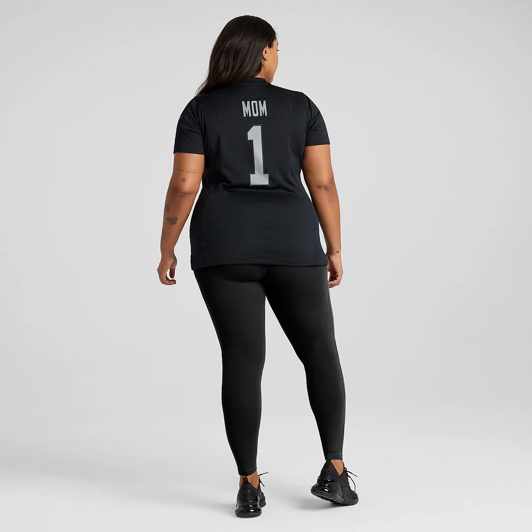 Zennovawear Number 1 Mom Las Vegas Raiders Women's Game Jersey - Black