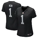 Zennovawear Number 1 Mom Las Vegas Raiders Women's Game Jersey - Black