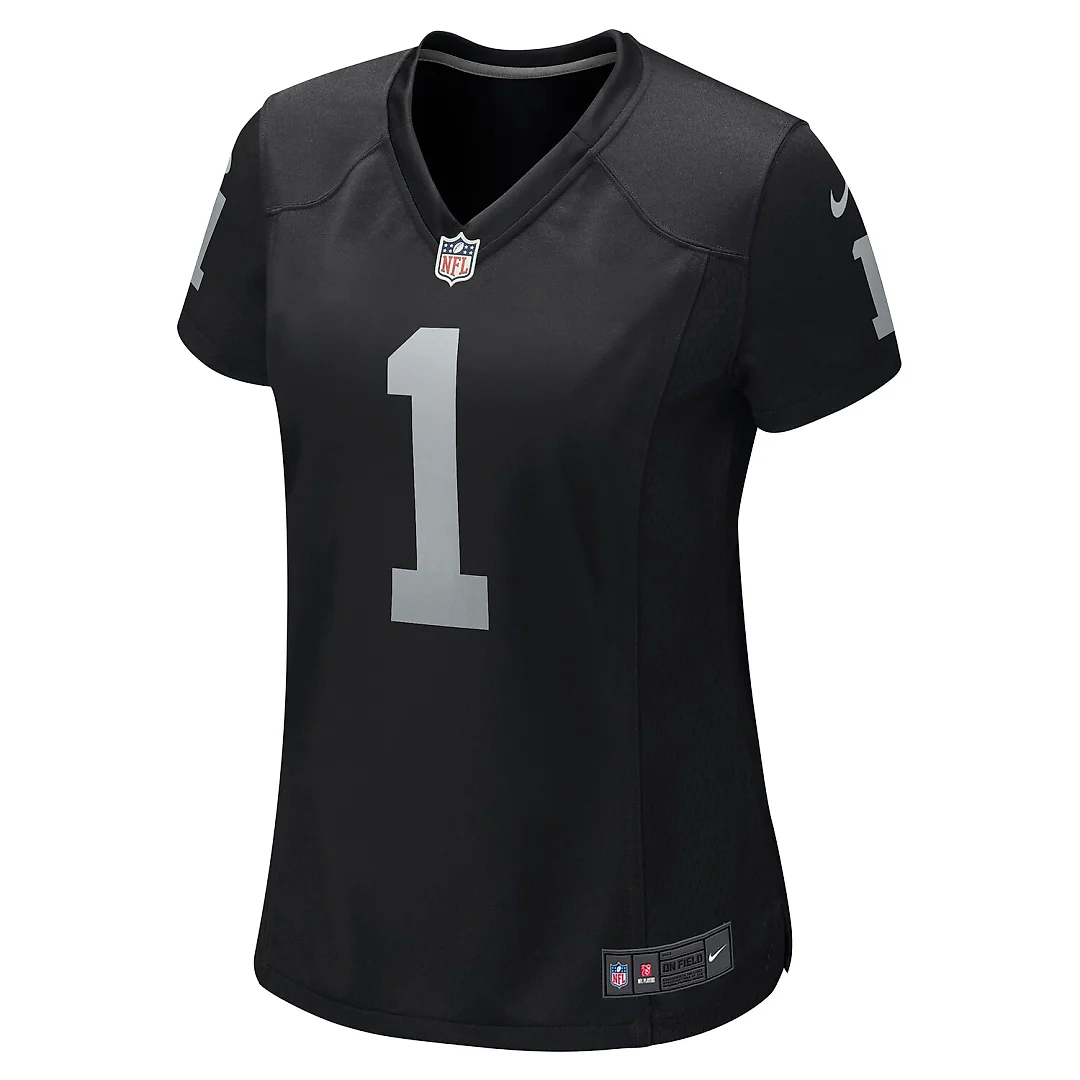 Zennovawear Number 1 Mom Las Vegas Raiders Women's Game Jersey - Black