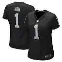 Zennovawear Number 1 Mom Las Vegas Raiders Women's Game Jersey - Black
