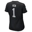 Zennovawear Number 1 Mom Las Vegas Raiders Women's Game Jersey - Black