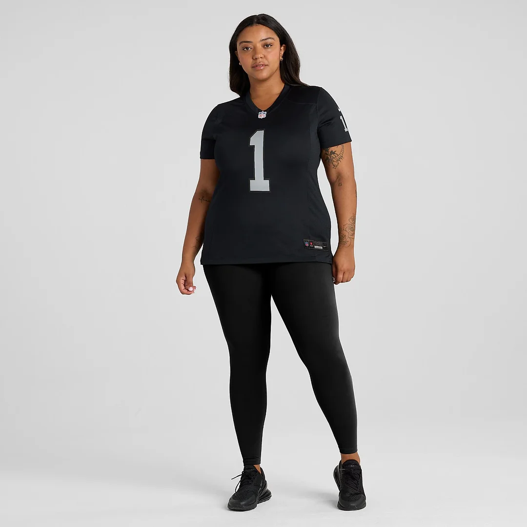 Zennovawear Number 1 Mom Las Vegas Raiders Women's Game Jersey - Black