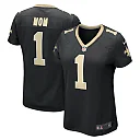 Zennovawear Number 1 Mom New Orleans Saints Women's Game Jersey - Black