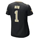 Zennovawear Number 1 Mom New Orleans Saints Women's Game Jersey - Black