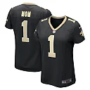 Zennovawear Number 1 Mom New Orleans Saints Women's Game Jersey - Black