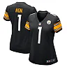 Zennovawear Number 1 Mom Pittsburgh Steelers Women's Game Jersey - Black