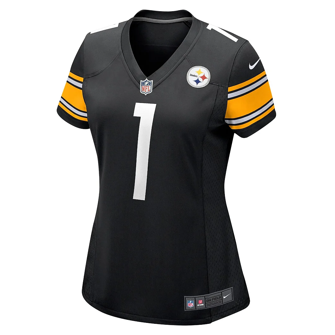 Zennovawear Number 1 Mom Pittsburgh Steelers Women's Game Jersey - Black