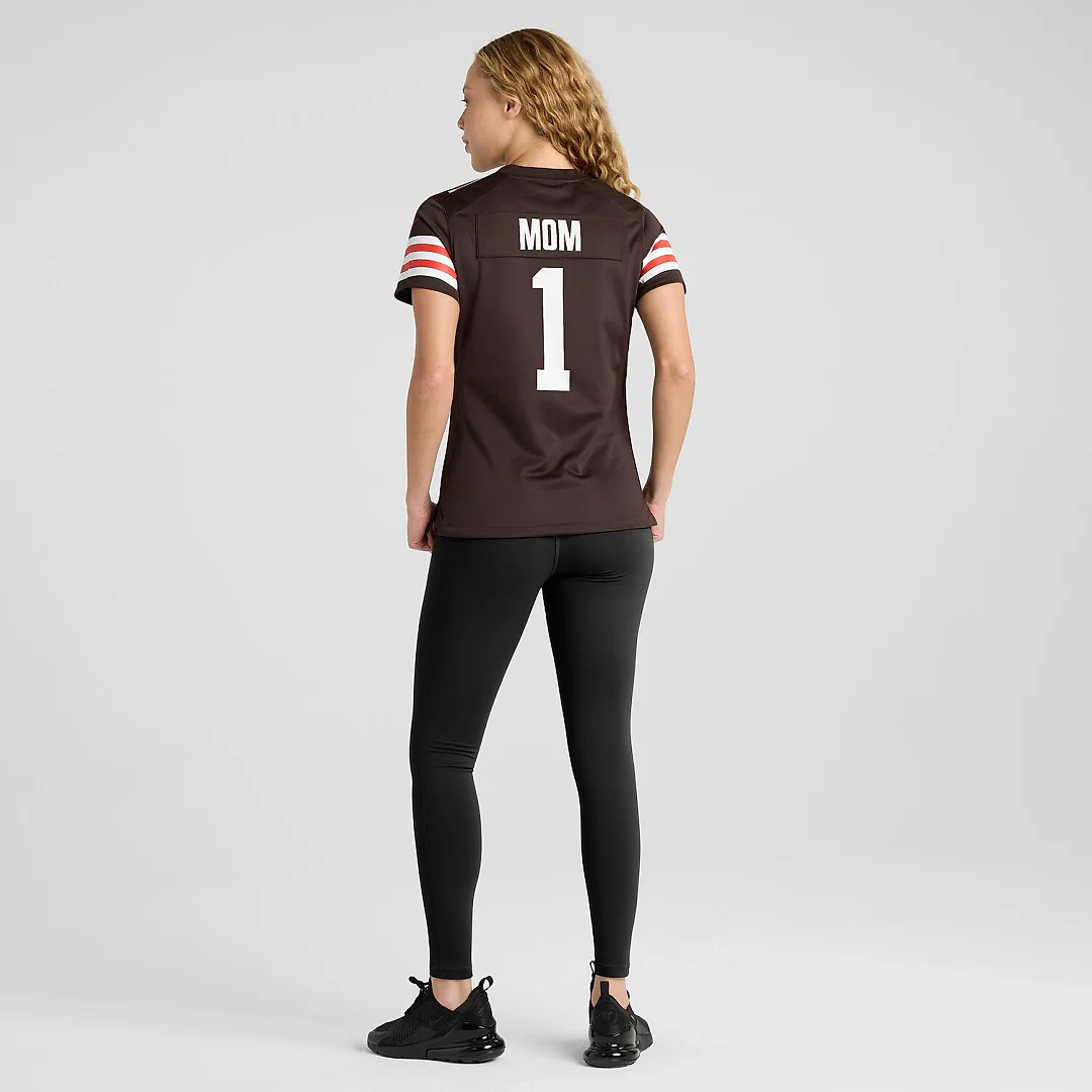 Zennovawear Number 1 Mom Cleveland Browns Women's Game Jersey - Brown