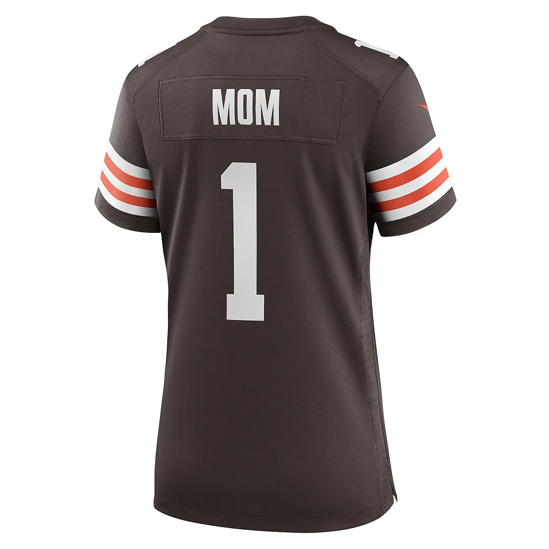 Zennovawear Number 1 Mom Cleveland Browns Women's Game Jersey - Brown