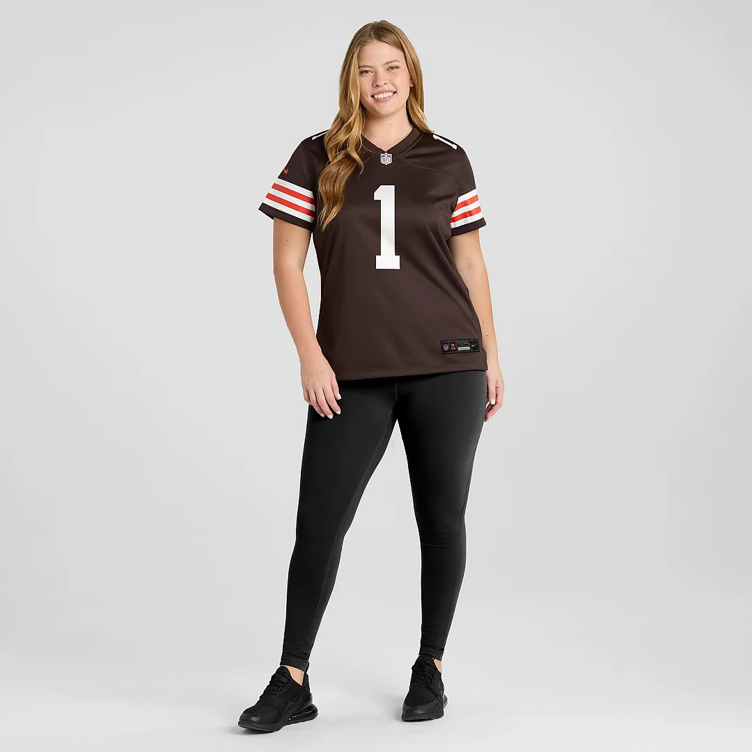 Zennovawear Number 1 Mom Cleveland Browns Women's Game Jersey - Brown