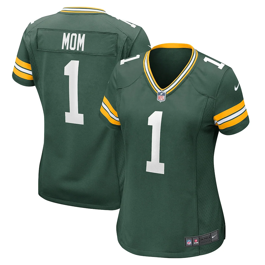 Zennovawear Number 1 Mom Green Bay Packers Women's Game Jersey - Green