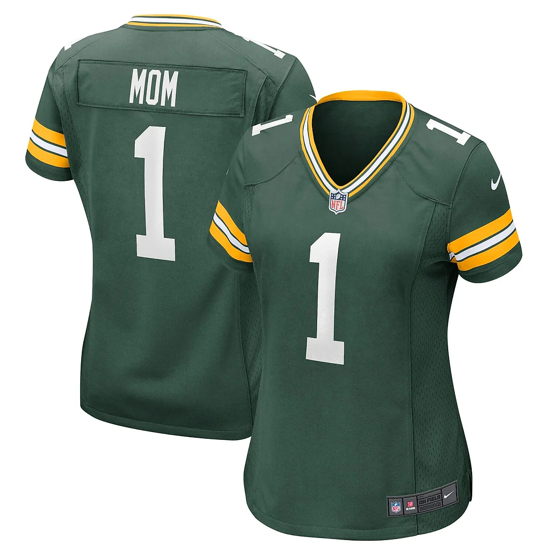Zennovawear Number 1 Mom Green Bay Packers Women's Game Jersey - Green