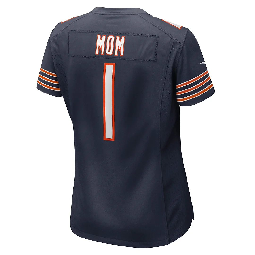 Zennovawear Number 1 Mom Chicago Bears Women's Game Jersey - Navy