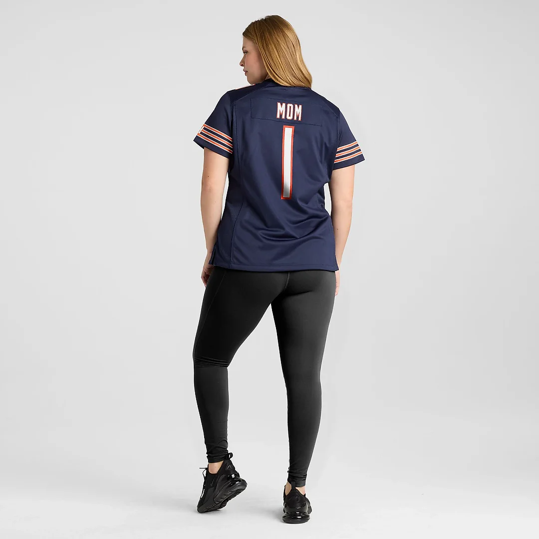 Zennovawear Number 1 Mom Chicago Bears Women's Game Jersey - Navy