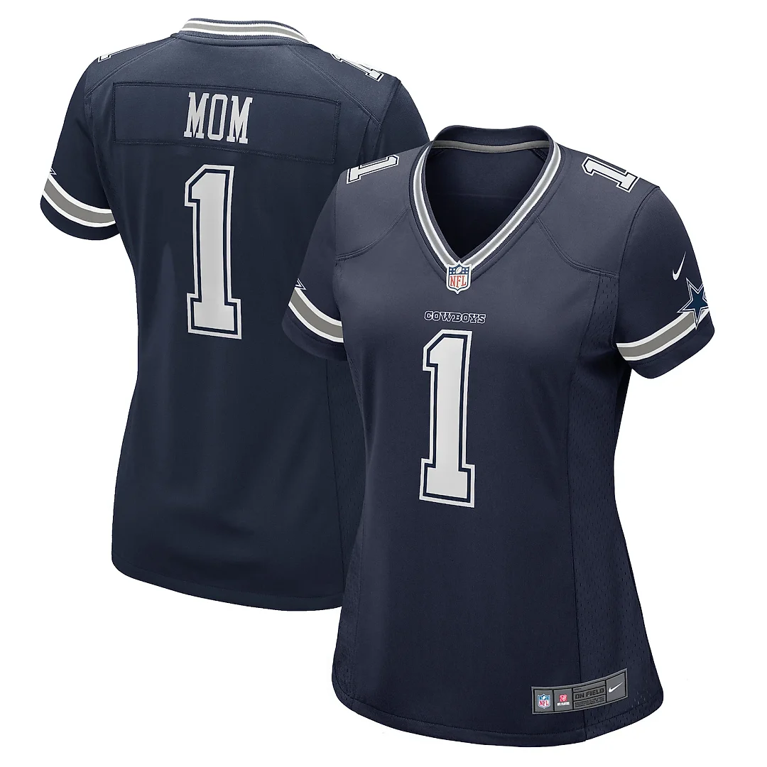 Zennovawear Number 1 Mom Dallas Cowboys Women's Game Jersey - Navy