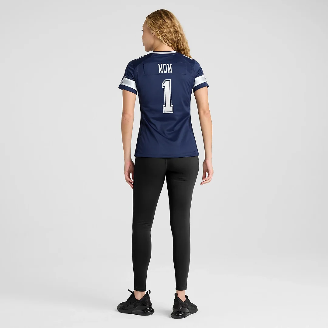 Zennovawear Number 1 Mom Dallas Cowboys Women's Game Jersey - Navy