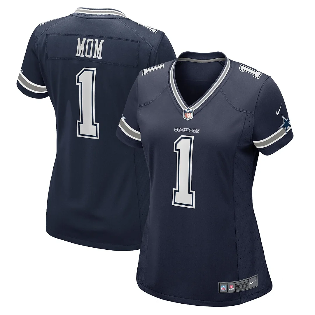 Zennovawear Number 1 Mom Dallas Cowboys Women's Game Jersey - Navy