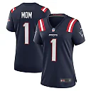 Zennovawear Number 1 Mom New England Patriots Women's Game Jersey - Navy