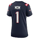 Zennovawear Number 1 Mom New England Patriots Women's Game Jersey - Navy