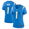 Zennovawear Number 1 Mom Los Angeles Chargers Women's Game Jersey - Powder Blue