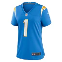 Zennovawear Number 1 Mom Los Angeles Chargers Women's Game Jersey - Powder Blue