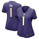 Zennovawear Number 1 Mom Baltimore Ravens Women's Game Jersey - Purple