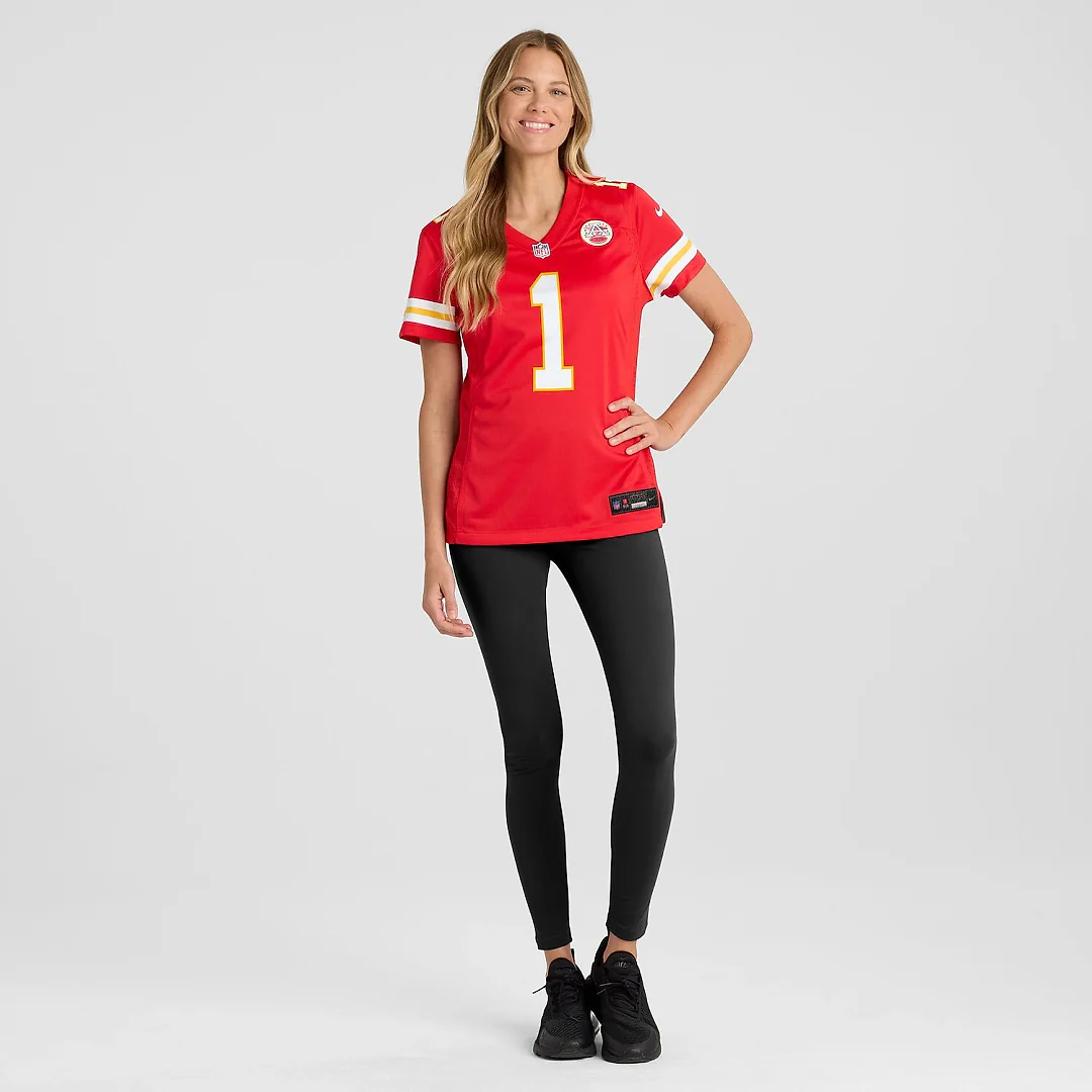 Zennovawear Number 1 Mom Kansas City Chiefs Women's Game Jersey - Red