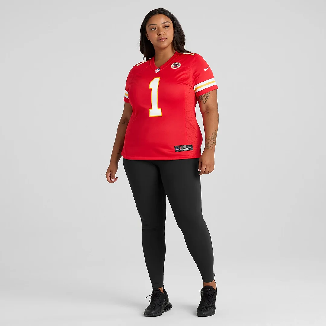 Zennovawear Number 1 Mom Kansas City Chiefs Women's Game Jersey - Red