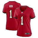 Zennovawear Number 1 Mom Tampa Bay Buccaneers Women's Game Jersey - Red