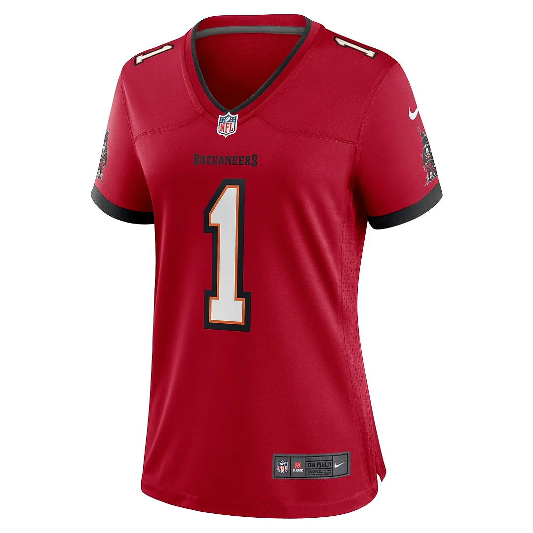Zennovawear Number 1 Mom Tampa Bay Buccaneers Women's Game Jersey - Red