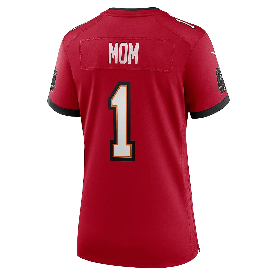 Zennovawear Number 1 Mom Tampa Bay Buccaneers Women's Game Jersey - Red