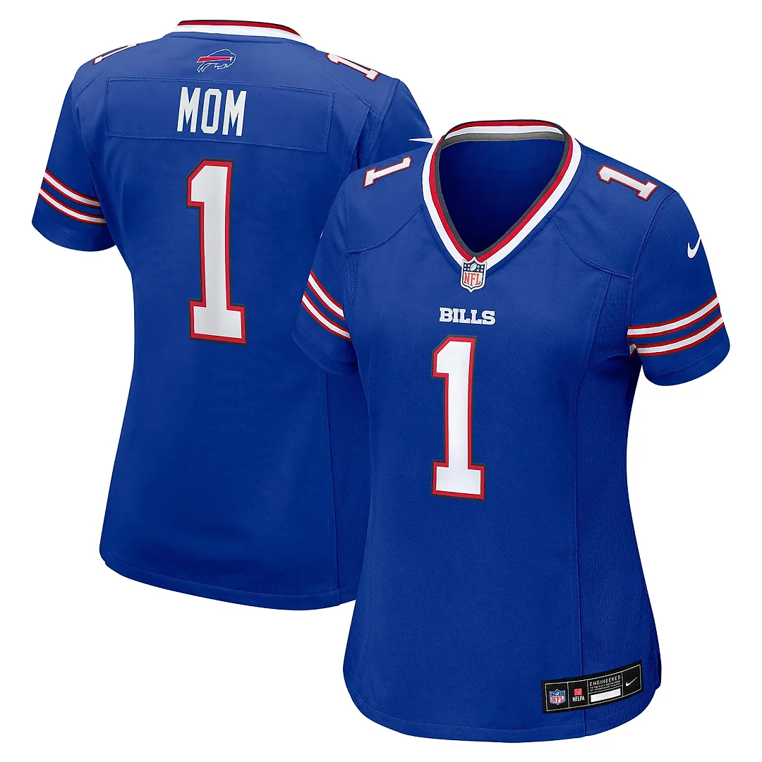 Zennovawear Number 1 Mom Buffalo Bills Women's Game Jersey - Royal