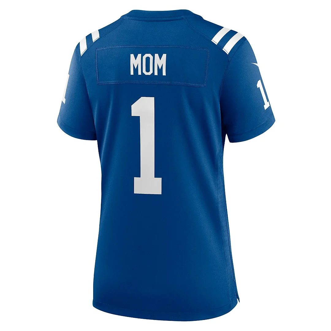 Zennovawear Number 1 Mom Indianapolis Colts Women's Game Jersey - Royal