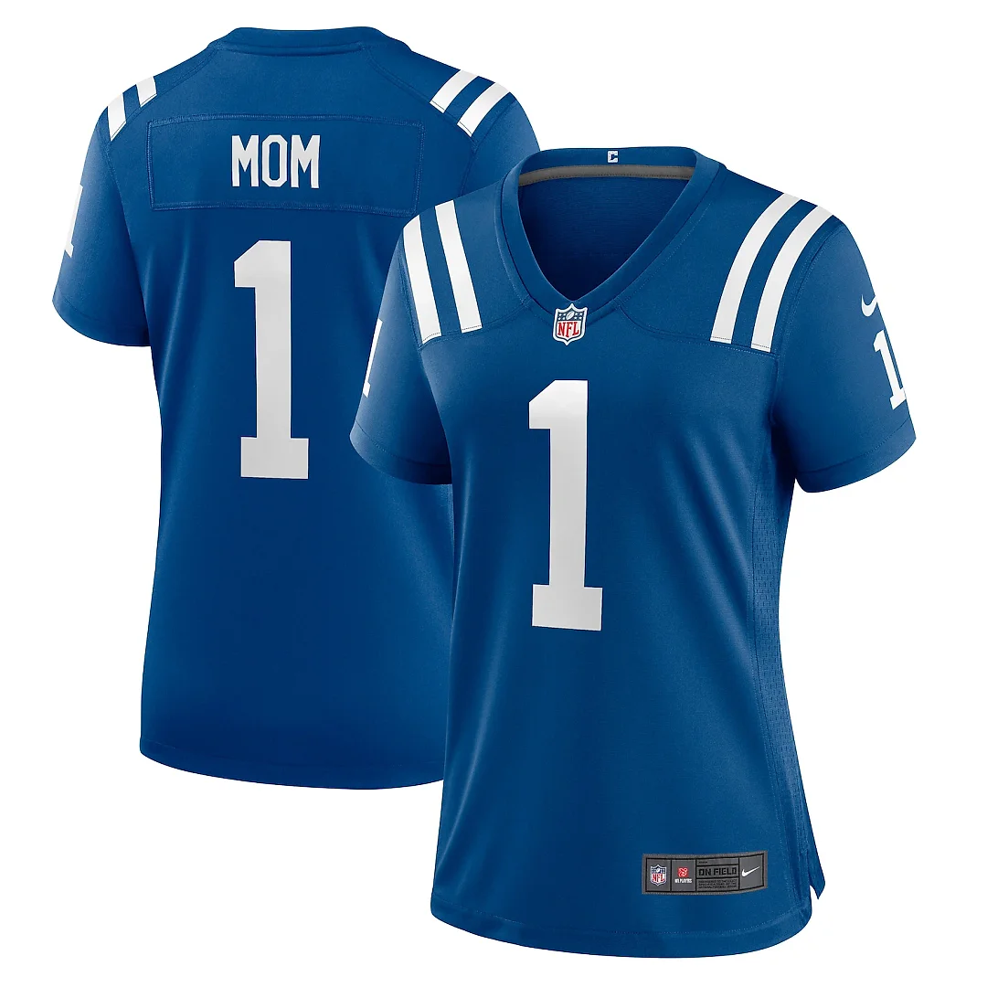 Zennovawear Number 1 Mom Indianapolis Colts Women's Game Jersey - Royal