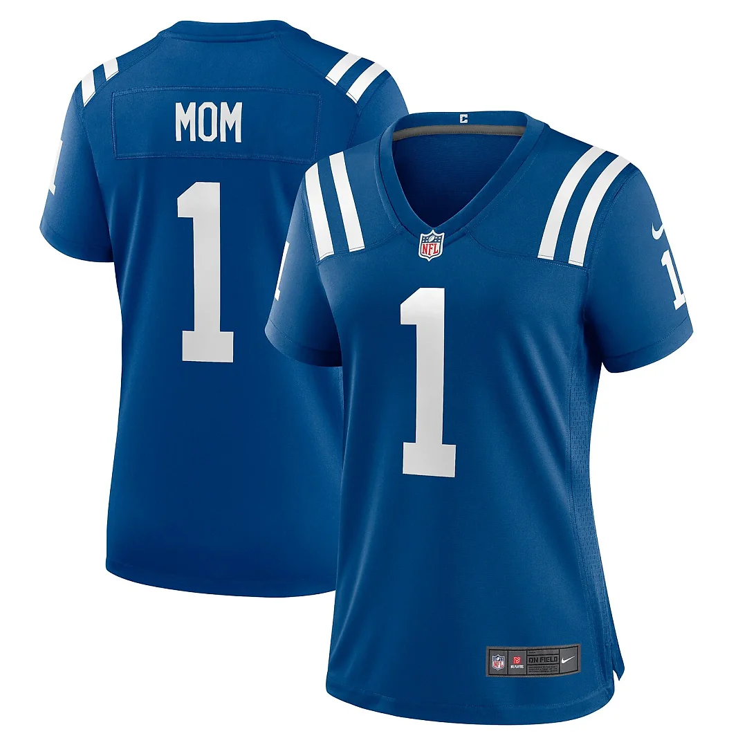 Zennovawear Number 1 Mom Indianapolis Colts Women's Game Jersey - Royal