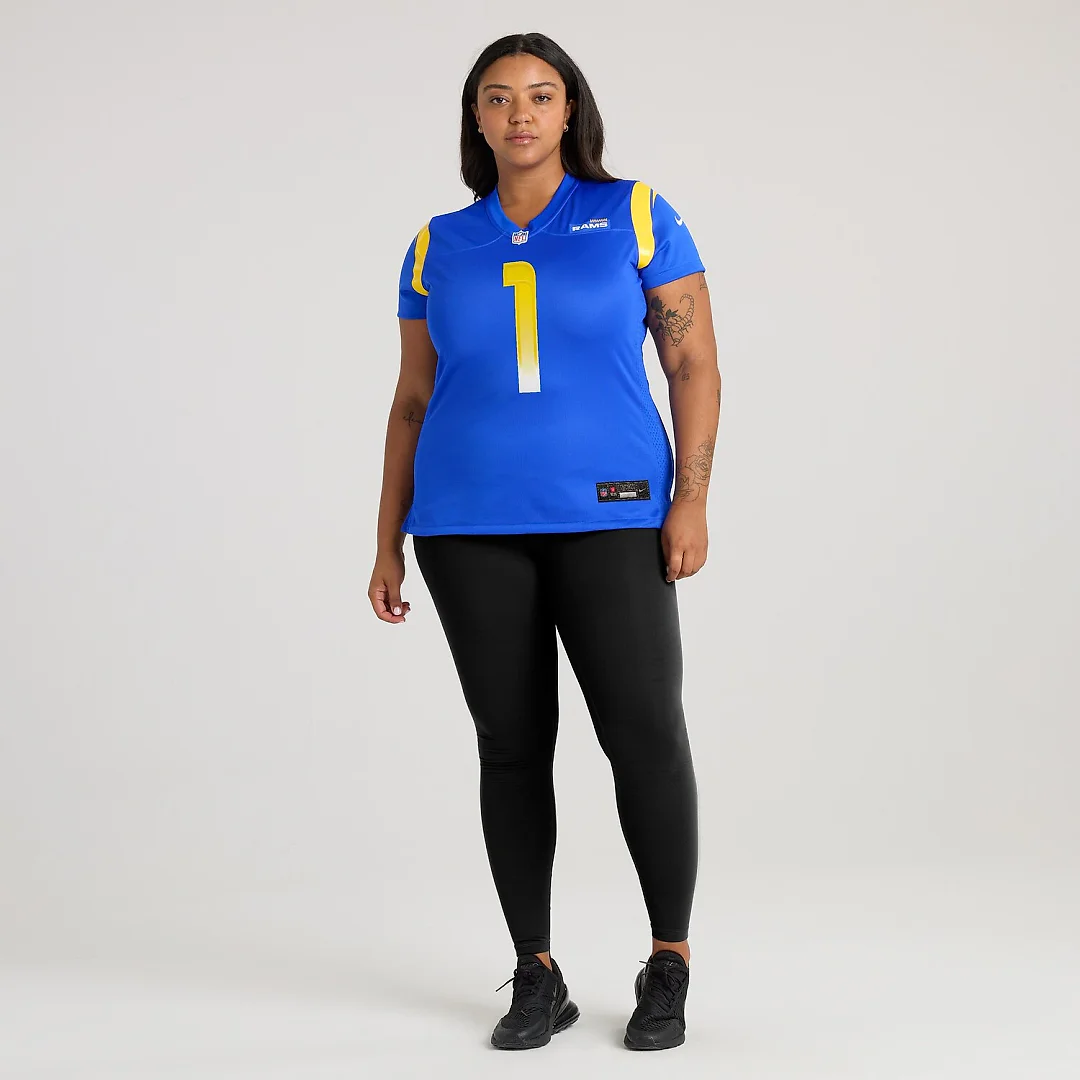 Zennovawear Number 1 Mom Los Angeles Rams Women's Game Jersey - Royal