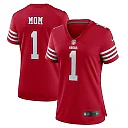 Zennovawear Number 1 Mom San Francisco 49ers Women's Game Jersey - Scarlet
