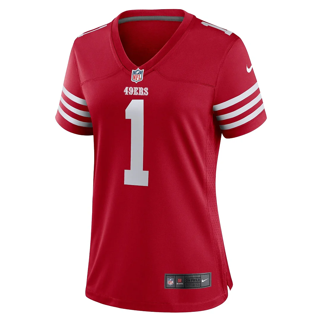 Zennovawear Number 1 Mom San Francisco 49ers Women's Game Jersey - Scarlet