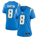 Zennovawear Omarion Hampton Los Angeles Chargers Women's Team Game Jersey - Powder Blue