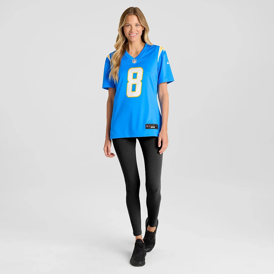 Zennovawear Omarion Hampton Los Angeles Chargers Women's Team Game Jersey - Powder Blue