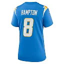 Zennovawear Omarion Hampton Los Angeles Chargers Women's Team Game Jersey - Powder Blue