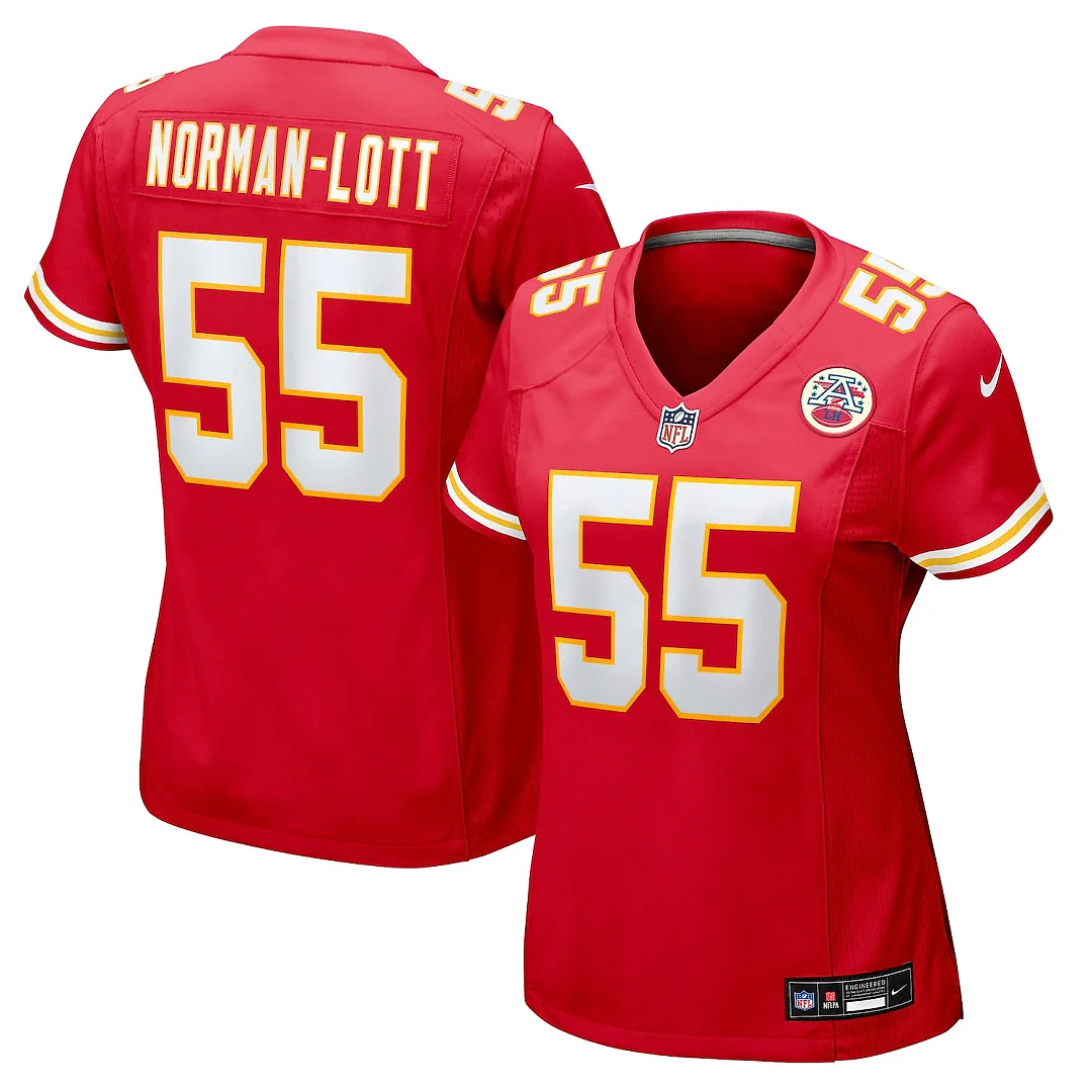 Zennovawear Omarr Norman-Lott Kansas City Chiefs Women's Team Game Jersey - Red
