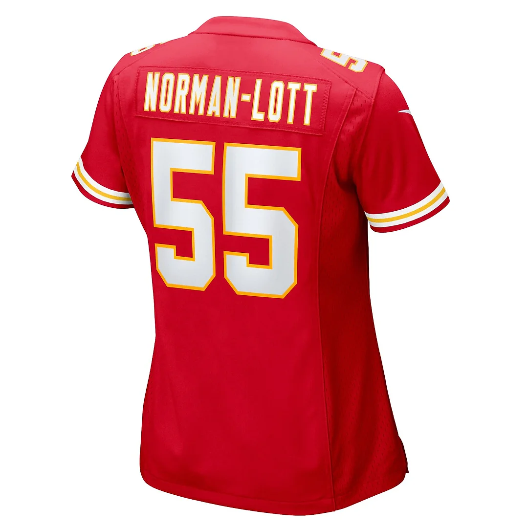 Zennovawear Omarr Norman-Lott Kansas City Chiefs Women's Team Game Jersey - Red