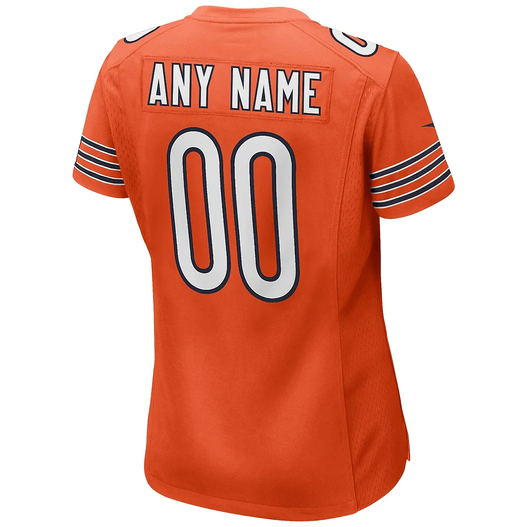 Zennovawear Chicago Bears Women's Alternate Custom Game Jersey - Orange
