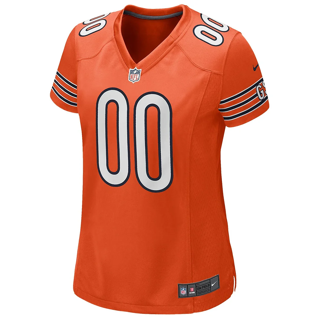 Zennovawear Chicago Bears Women's Alternate Custom Game Jersey - Orange